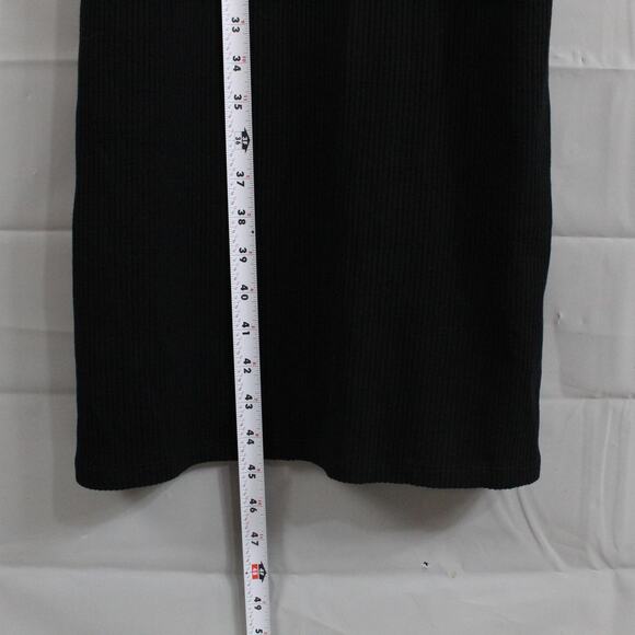 Reformation Dress Small Sleeveless Maxi Ribbed Bodycon Tank Black Casual Comfy - Picture 9 of 9